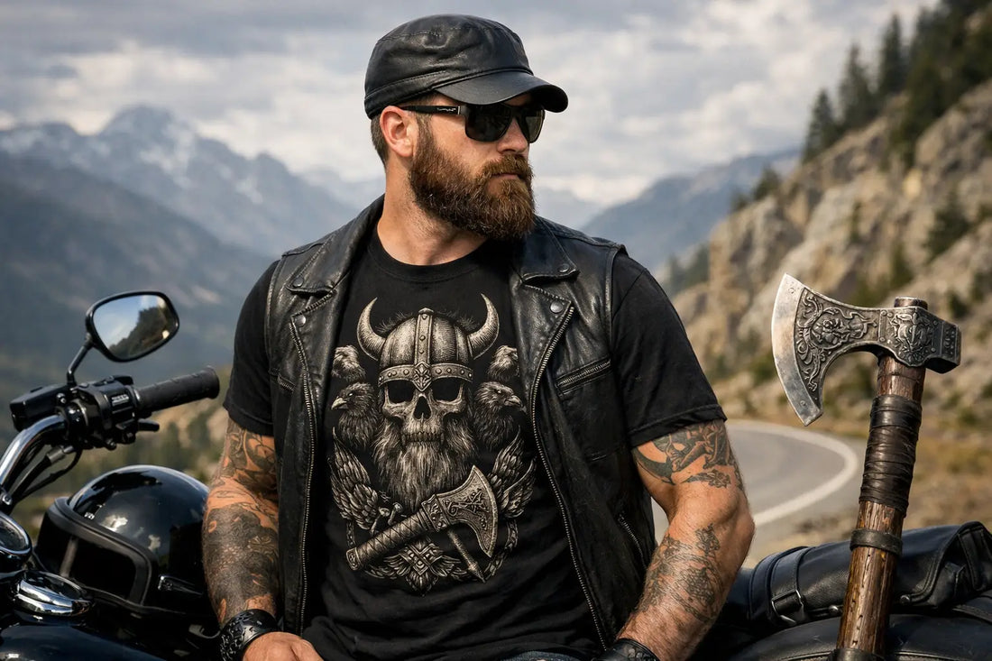 Wikinger Shirt für Biker mit nordischem Charakter